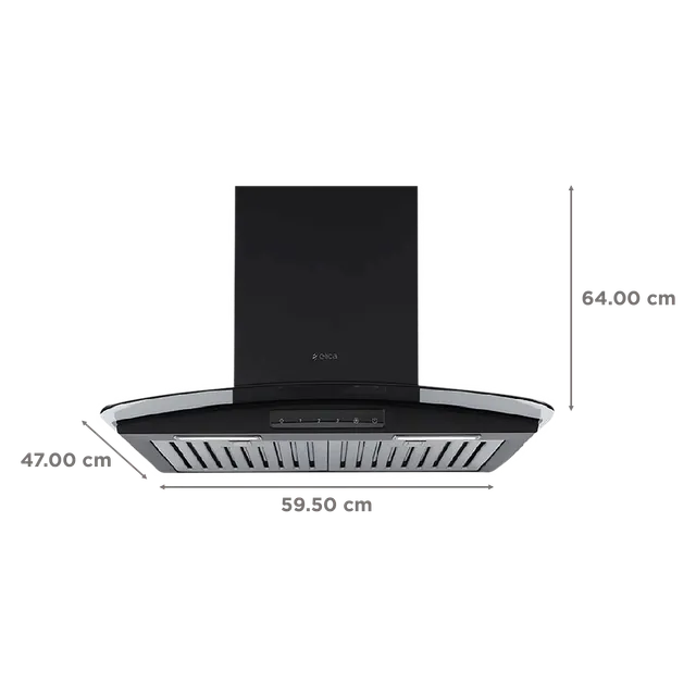 Elica GLACE TF TRIM ETB PLUS LTW 60 NERO T4V LED