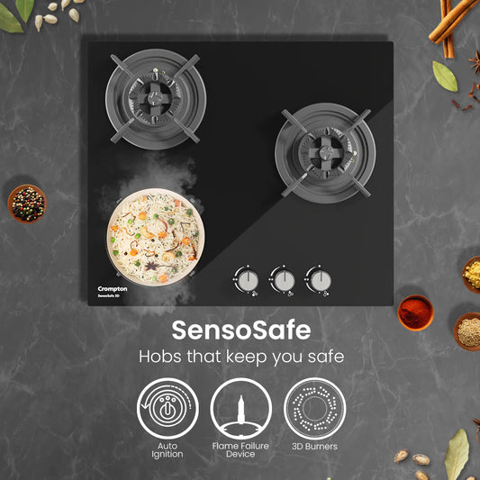 SensoSafe Gas Hob 3D 60cm 3 Burner| UNBOXED !