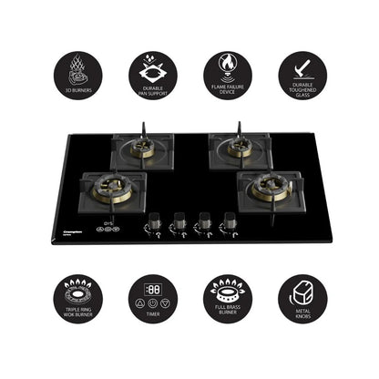 Optime 90 cm 4 Burners Built-in hob| UNBOXED !