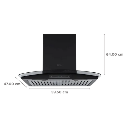 Elica GLACE TF TRIM ETB PLUS LTW 60 NERO T4V LED