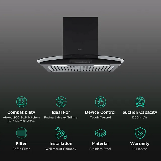 Elica GLACE TF TRIM ETB PLUS LTW 60 NERO T4V LED