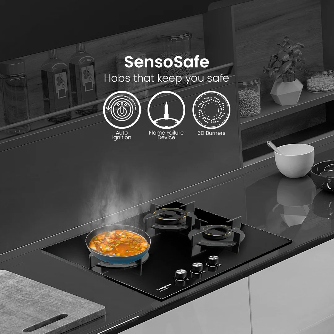 SensoSafe Gas Hob 60cm 3 Burner| UNBOXED !