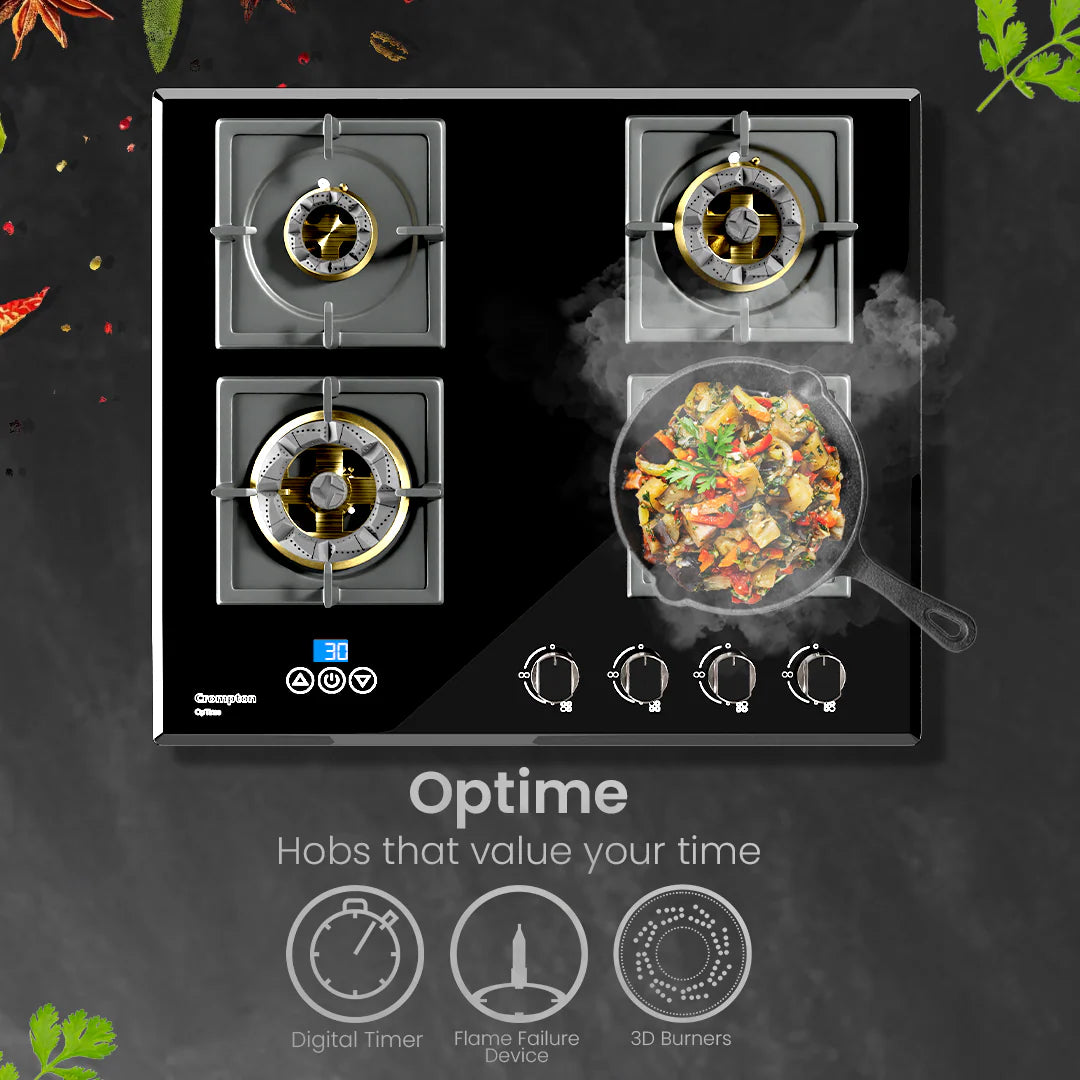 OpTime Gas Hob 60cm 4 Burner| UNBOXED !